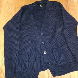Forever21 Navy Blue Cardigan Small
